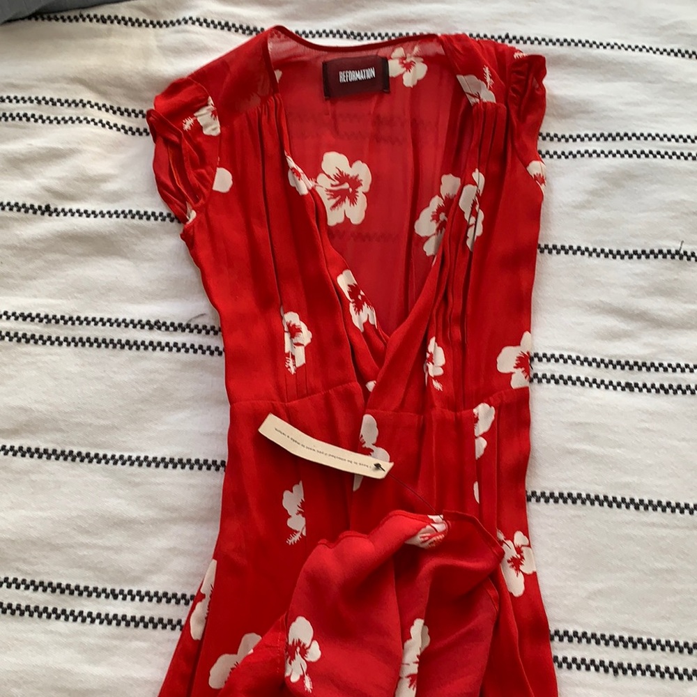 Reformation dress wrap dress